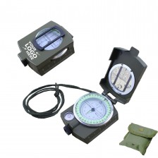 Military Lensatic Sighting Compass with Carrying Bag